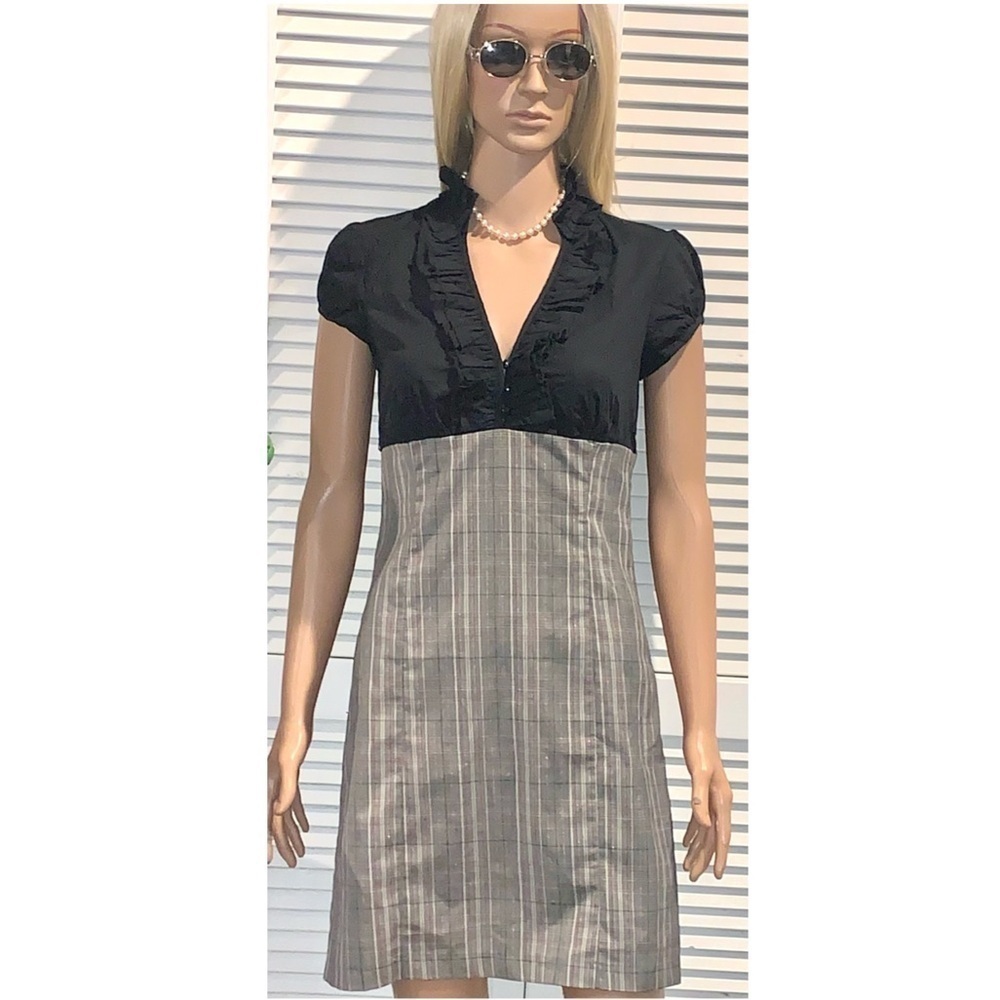 Heart Soul dress new with tags Black with plaid gray skirt Women’s size Medium